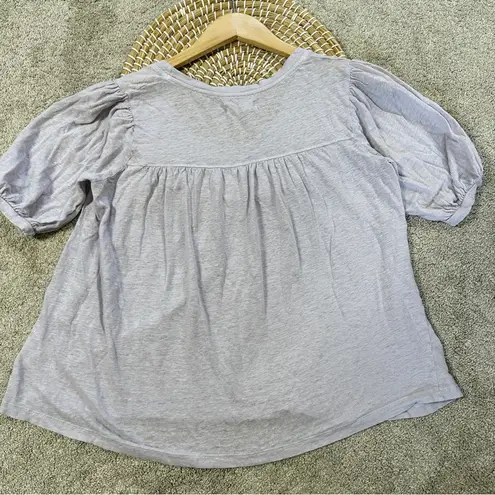 Velvet by Graham & Spencer Linen Louisa Top Puff Sleeve in Lilac Size S Purple
