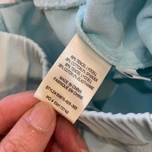 Bella Dahl Womens Elastic Waist Drawstring Cropped Jogger Pants Aqua Large NWT