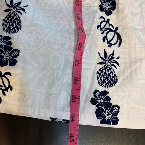 Leilani Collection Hawaii White Floral Pineapple OS Smocked Sundress Hawaiian Size 00