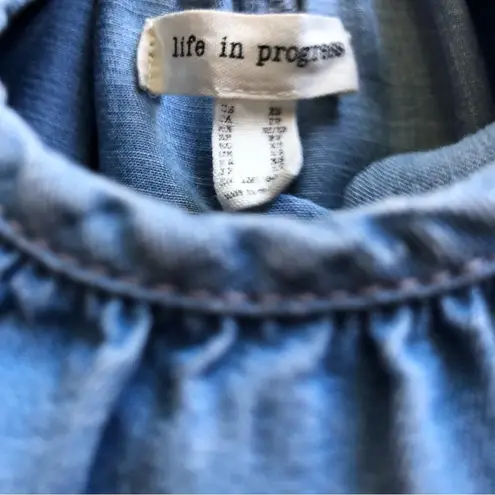 Life in Progress Denim Chambray Lyocell Tank Mini Dress Casual Sleeveless summer