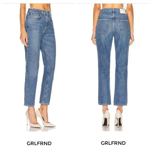 GRLFRND Karolina NEW High Rise Straight Crop in Hudson River