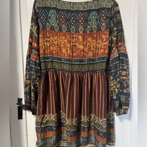 Farm Rio Bohemia mixed patchwork dress size small