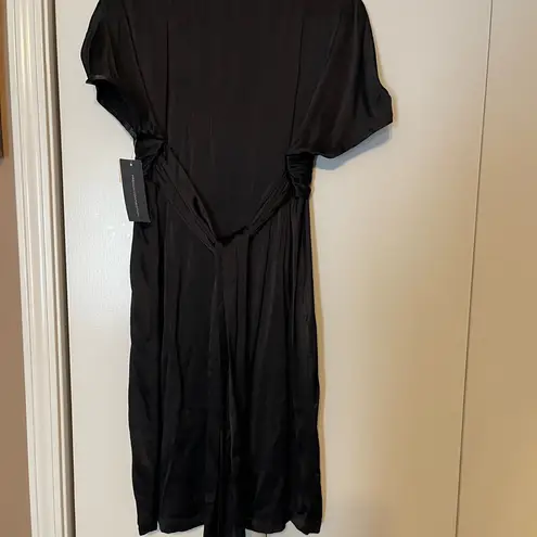 French Connection Satin Vintage Empire waist/ Tie back Dress. Maxi length