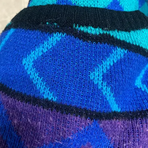 Country Craft Vintage Oversized Geometric Colorful Knit Slit Neck Sweater 44 XL Size undefined