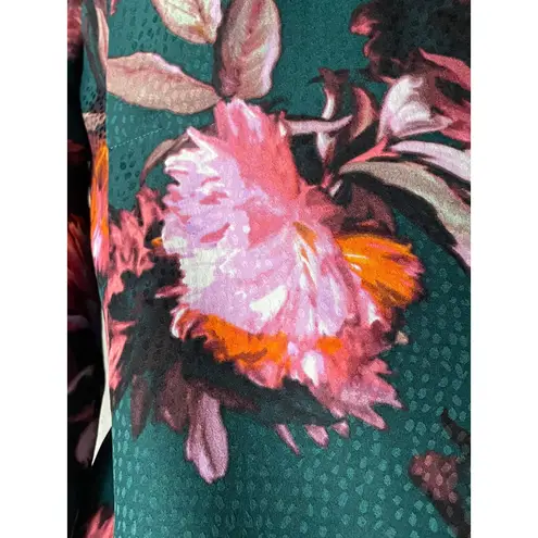 Anthropologie Cartonnier Floral Print Blazer Size 6 Green