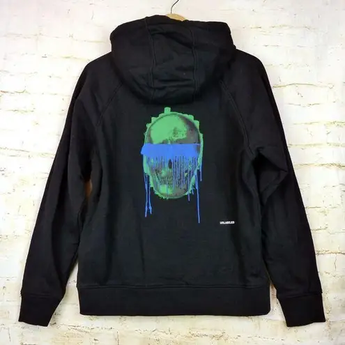 Unlabeled by Anna Petrosian Skull Drip Hoodie Womens S Black Relaxed Rock Punk