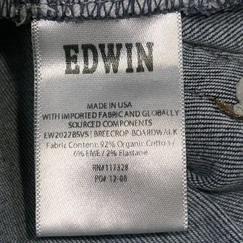 Woman’s Edwin Blue High Rise Bree Crop Jeans Classic Denim Size 30