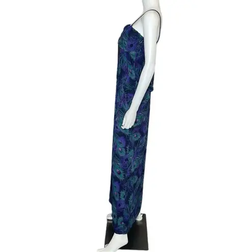 Kirra  Women’s Peacock Feather Tank Maxi Dress Sz M