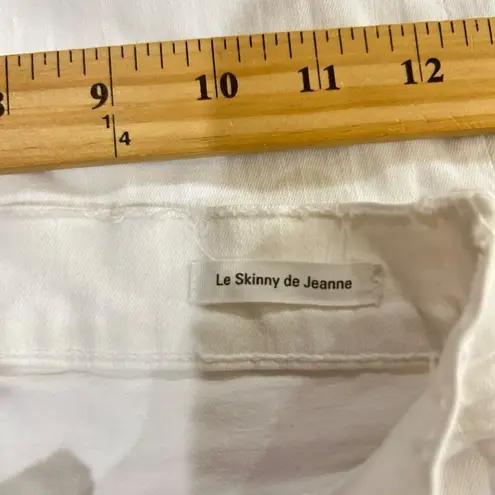 Frame Denim Womens 27 White Le Skinny De Jeanne Distressed Skinny Jeans
