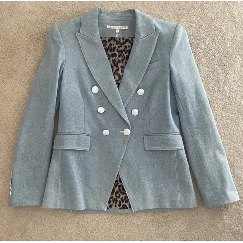 Veronica Beard Miller Stretch Linen Dickey Jacket in Seafoam Size 0 - Image 3