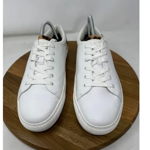 J Crew Sneakers Womens Road Trip Leopard Calf Hair White Brown Size 9.5