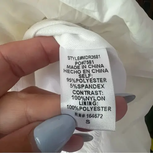 &merci &MERCI bubble hem mini dress sleeveless White Womens SIZE SMALL bachelorette NEW