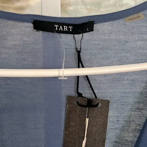 Tart Ling Sleeve V Neck Blouse Color Blue Size L NWT