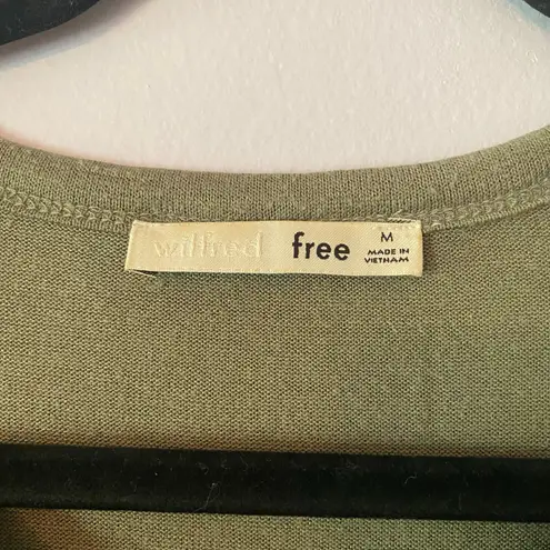 Wilfred Free Forest Green Crewneck Tee T-Shirt Stretch Lounge Women size Medium