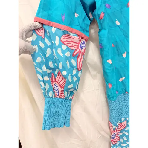 Vintage 80s Dress Jeanne Marc Avant Garde Designer Dress Size 6 Whimsical Blue