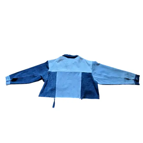Thrill Jeans Denim Jacket Collection Patchwork NWT 3X Crop Distressed Blue