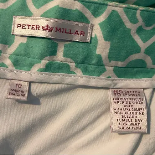 Peter Millar Peter Miller Cotton Teal & White Pattern Size 10 Skort.