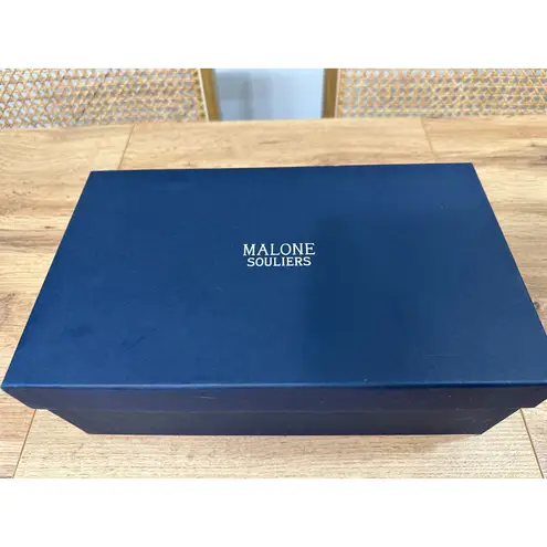 Malone Souliers Lumi 70 Slide Sandal Squared Toe Stiletto Beige 6 US 36.5 EU NIB