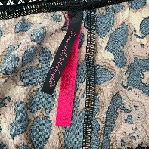 Seven till Midnight Leopard Print Cami & Pant Sleep Set Size 1X/2X (Z93) Brown - Image 4