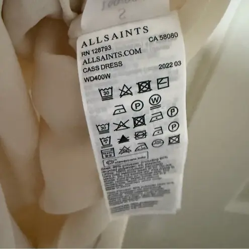 ALLSAINTS Cass Dress in Artic White Slip Dress