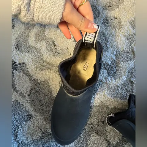 UGG  Black Chelsea Ankle Rain Boots- Size 7⭐️