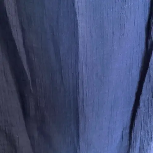 Luxology Women’s Blue Tank Midi Dress L Large Boho Embroidered Neck Bust 40”