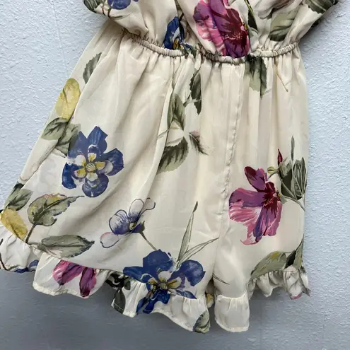 Mahina Floral Feminine Beach Coquette Chic Boho Romantic Womens Romper Small