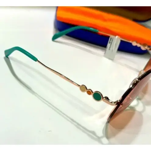 Emilio Pucci 61mm Square Sunglasses Shiny Rose Gold