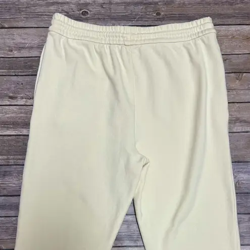 Peloton Cream Drawstring Waistband Elastic Leg Cuffs Cotton Sweatpants Large