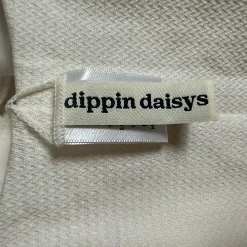 Dippin’ Daisy’s Bliss White Lattice Plunge One Piece Swimsuit Size XS