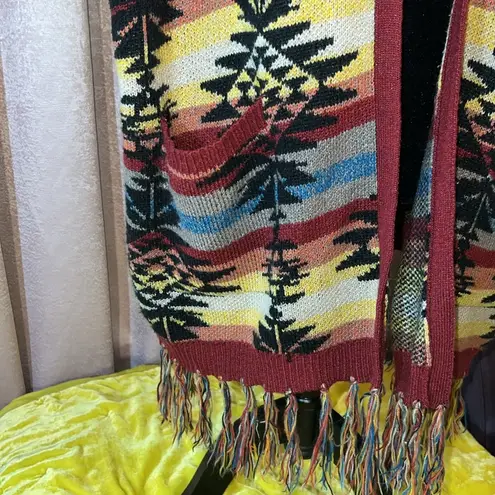 American Eagle  Size XS Hooded Navajo Sweater Poncho