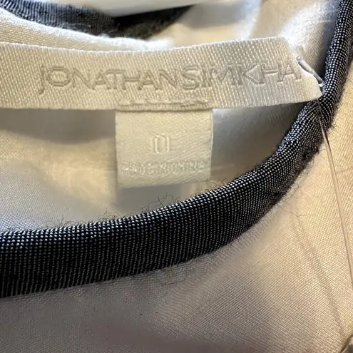 Jonathan Simkhai Palace Pier Dress Silk Structured Sleeveless Round Neck Gray 0