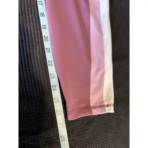 Avia Ankle Athletic Legging Logo Pocket Size 2XL Mauve/White Activewear