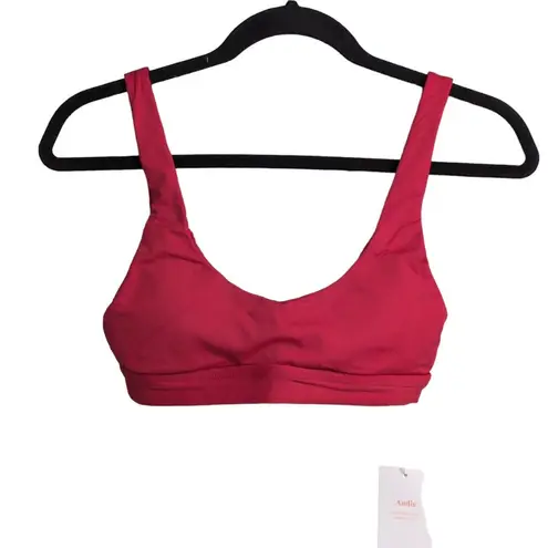 ANDIE Ventura Top Bikini Cherry Red Sporty Swim XS New