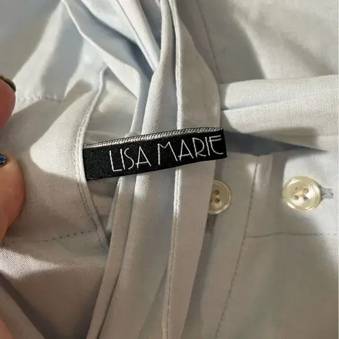 Lisa Marie Fernandez Button Up Midi Skirt Blue Size 10