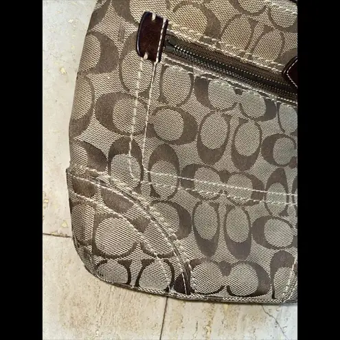 Coach  Signature Jacquard Shoulder/Crossbody Hobo Bag E065-10402‎