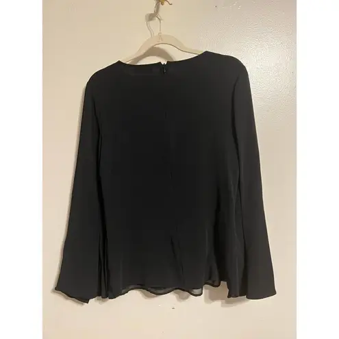 Ramy Brook  Black Bell Sleeve Top Sz. 6