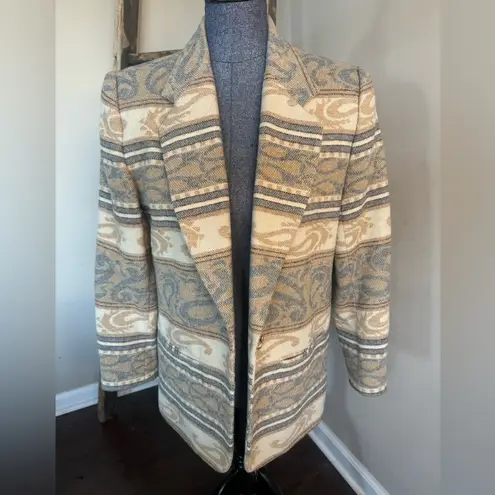 Petite Sophisticate Like New Vintage Western Wool Blazer Size 8