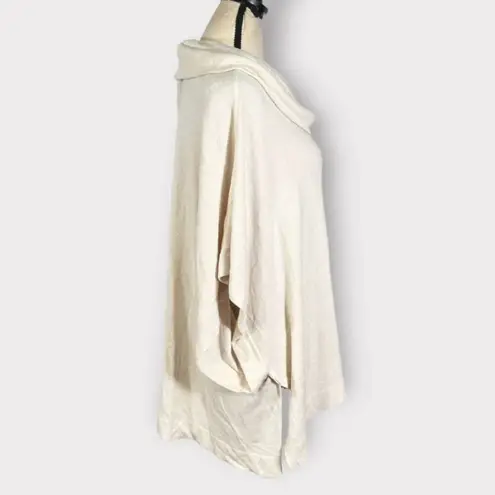 Barefoot Dreams CozyChic Ultra Lite Poncho Women's L/XL Cowl Neck Sand Dune