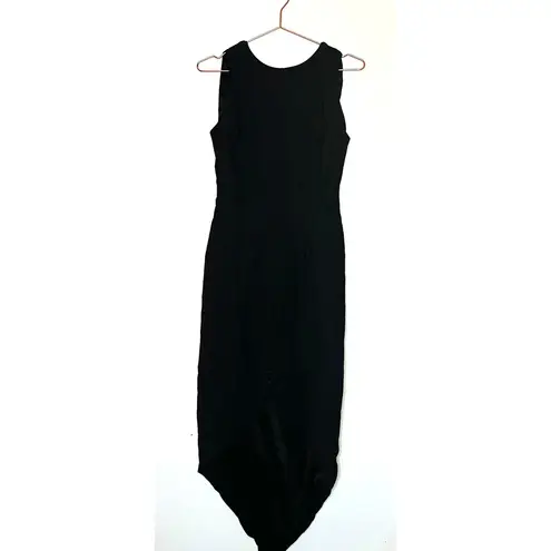 Misha Collection  Women's Black Majorie Open Back Cross Straps Midi Dress Size 8