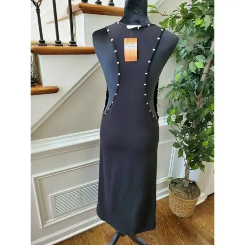 Black Bead Boutique Women's Cotton Sleeveless Round Neck Long Maxi Dress Size L