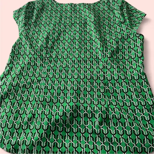 New York & Company Green Cap Sleeve Blouse Size XL