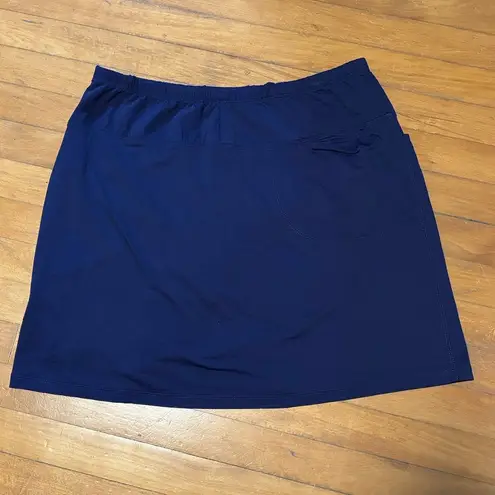 IBKUL Size L Pull On Skirt Skort Pockets Athletic Pickleball Golf Tennis FLAWS Blue Size L
