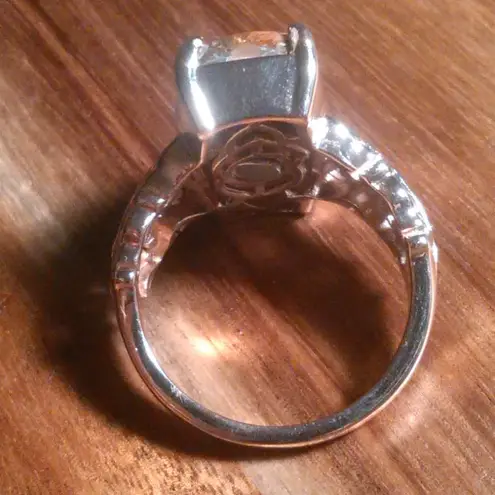 Matrix Fire Opal 14K Rose Gold Over Copper Solitaire Ring (Size 10)