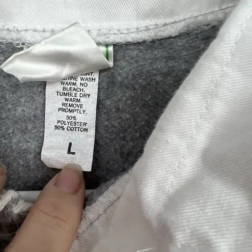 Womens VTG Caribe SeaWorld L White Pink Gray Pullover Sweatshirt Sweater Retro Size L