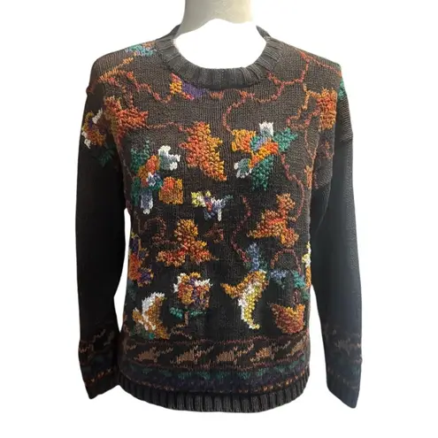 Reference Point Vintage Floral Knit Sweater Size Large