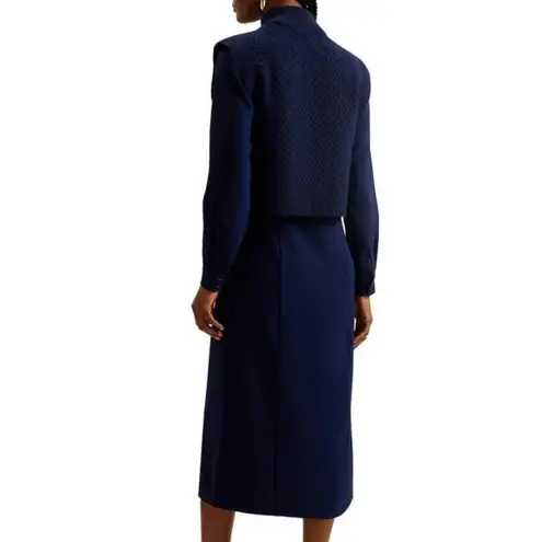 Ted Baker Elsiiey Layered Look Long Sleeve Shirtdress NWT