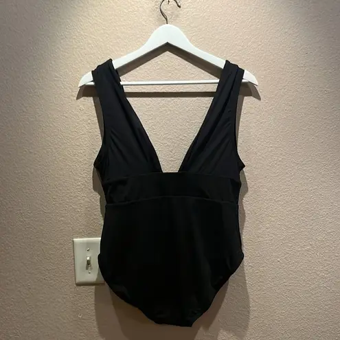 ANDIE  Mykonos Women’s Black One Piece Plunge Swimsuit Size Large