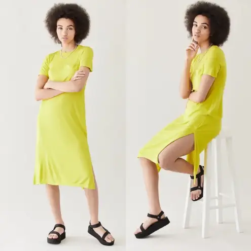 ATM NWT Women's Interlock Modal Jersey Crew Neck Midi Dress AW2287-LAJ Size XS