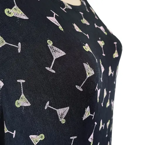 Ronni Nicole by Ouida Black Sparkle Glitter Martini Cocktail Party Dance Dress